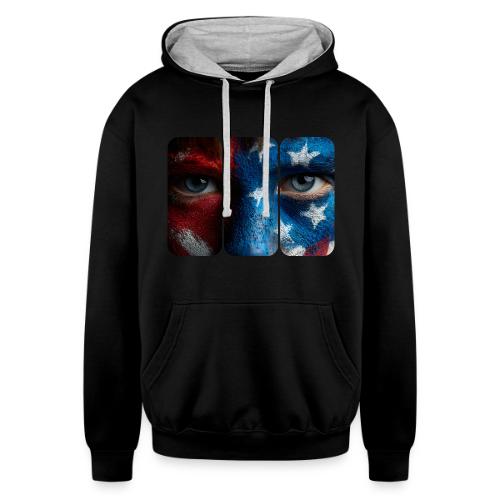 USA: Painted for the Flag - Unisex Contrast Hoodie