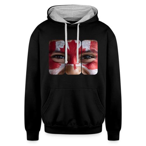 Proudly Canadian - Unisex Contrast Hoodie