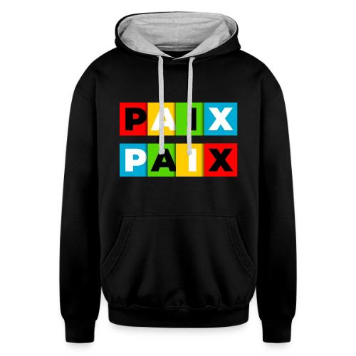 Peace in Colour - Unisex Contrast Hoodie