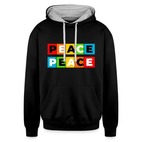 Colorful Peace - Unisex Contrast Hoodie