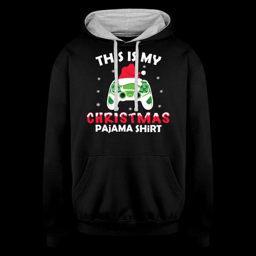 Christmas Gamer Pajama - Unisex Contrast Hoodie