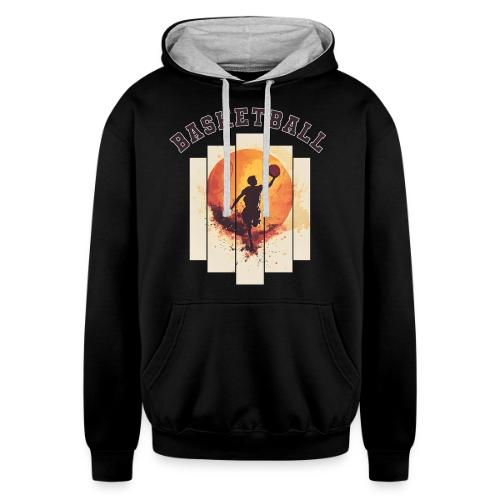 Basketball again and again - Unisex Contrast Hoodie
