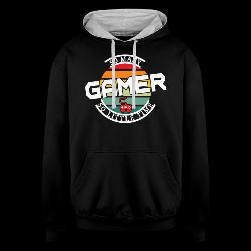 So Many Games, So Little Time - Unisex Contrast Hoodie
