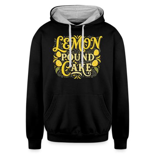 Lemon Pound Cake Vintage Flourish - Unisex Contrast Hoodie