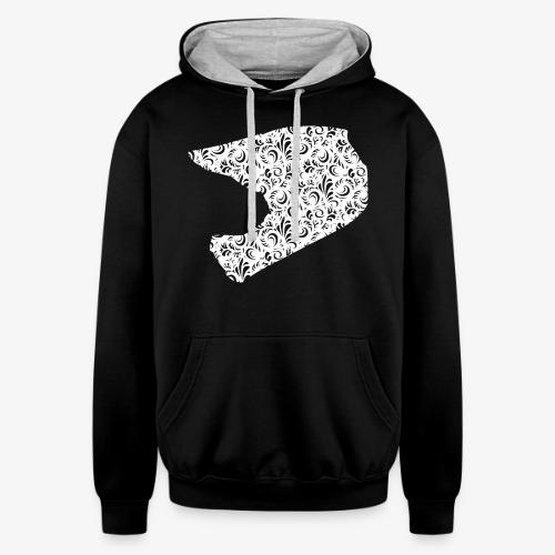 Floral Helmet - Unisex Contrast Hoodie