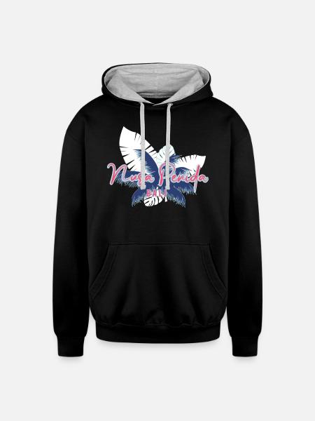 Nusa Penida - Unisex Contrast Hoodie - black/heather gray