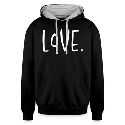 Smoon City_Love Thin White2 - Unisex Contrast Hoodie