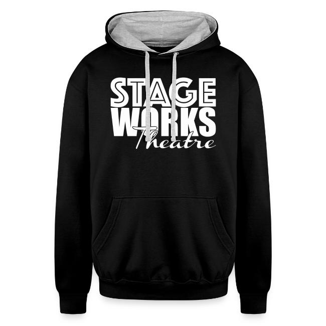 Stageworks Theatre Logo White Stacked