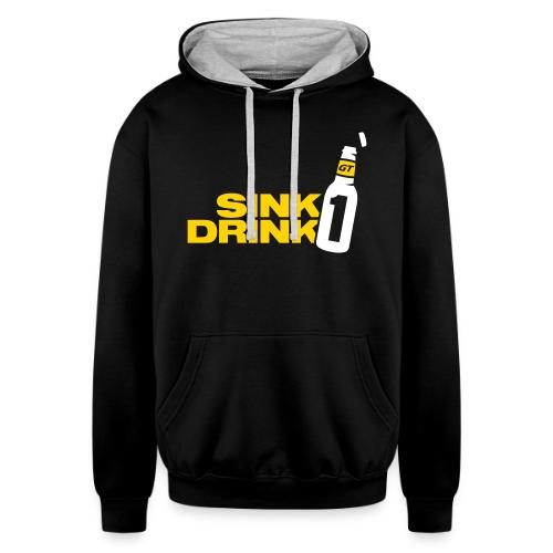 Sink 1, Drink 1 Facemask - Unisex Contrast Hoodie