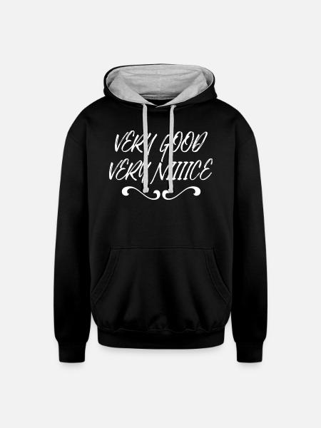 Very good very nice - Unisex Contrast Hoodie - black/heather gray