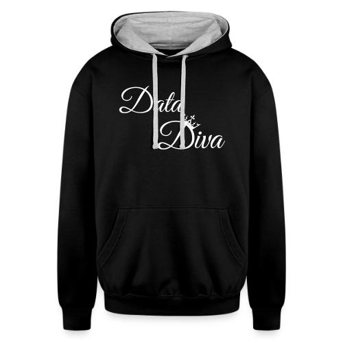 Data Diva (Dark) - Unisex Contrast Hoodie
