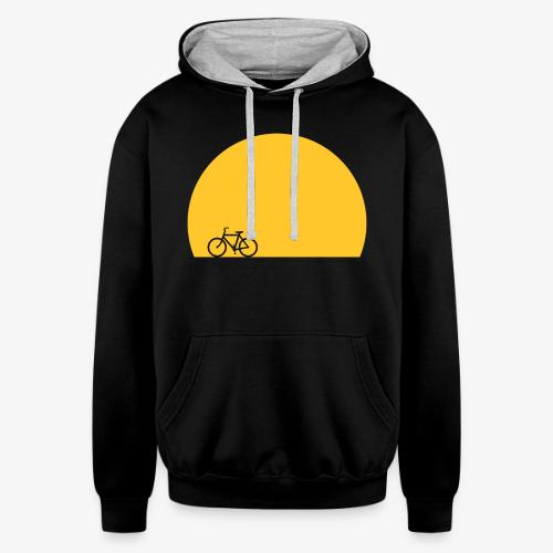 Sundown Bicycle - Unisex Contrast Hoodie