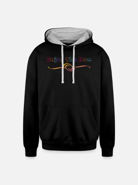 Comfy & Stylish Mom - Unisex Contrast Hoodie - black/heather gray