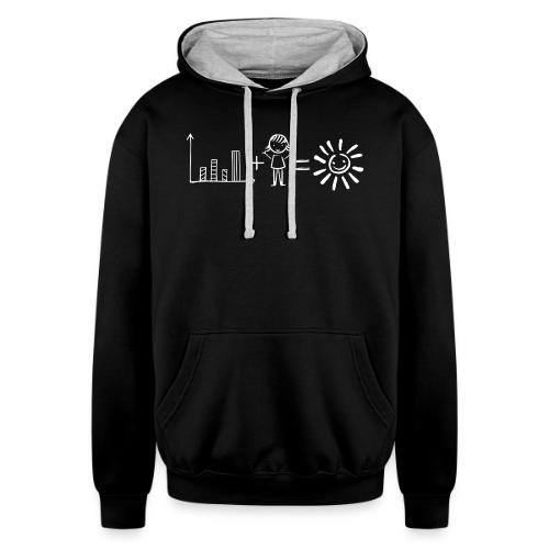 Data Plus People Dark - Unisex Contrast Hoodie