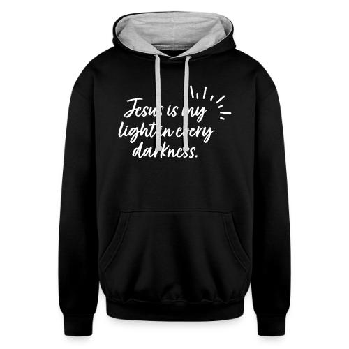 Jesus is my light - Unisex Contrast Hoodie