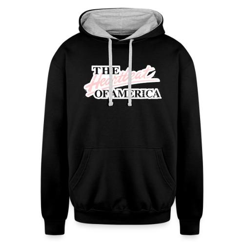 The Heartbeat of America - Unisex Contrast Hoodie