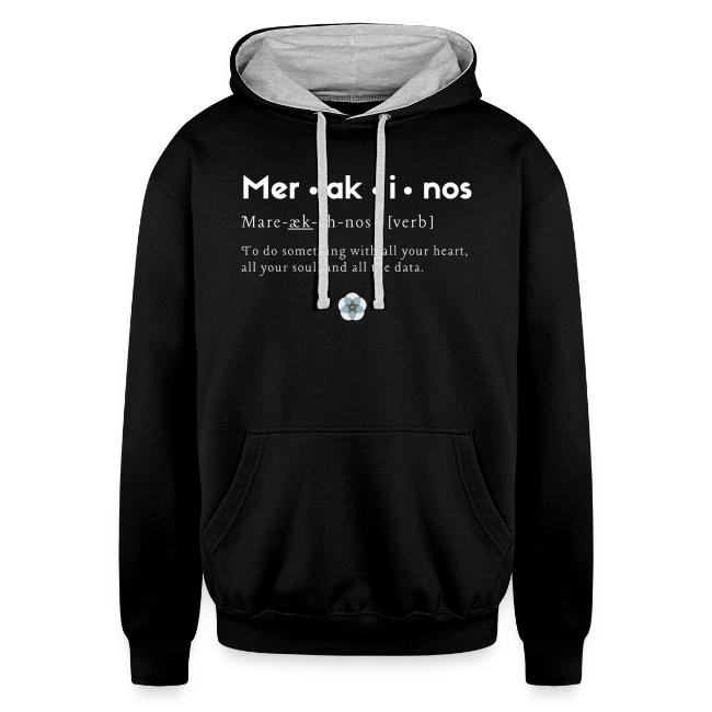 Merakinos definition with logo dark