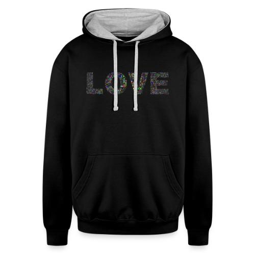 LOVE Peace Merchandise - Unisex Contrast Hoodie