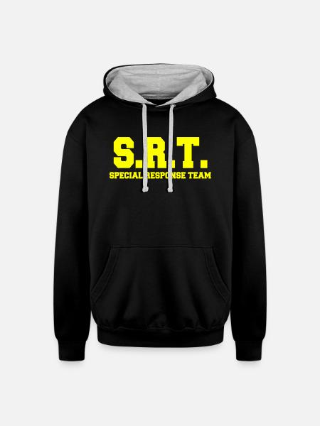 SPECIAL RESPONSE TEAM - Unisex Contrast Hoodie - black/heather gray