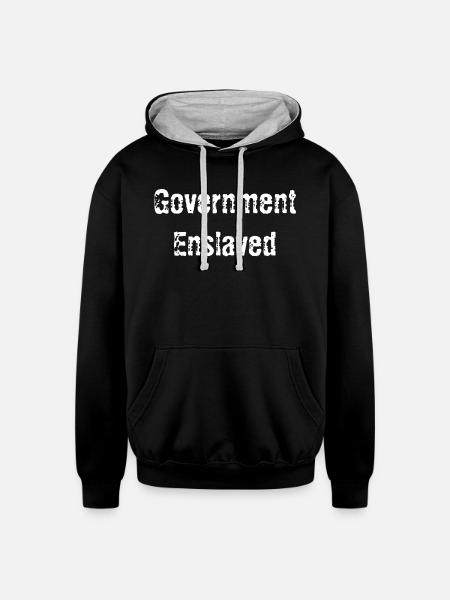 Government Enslaved - Unisex Contrast Hoodie - black/heather gray