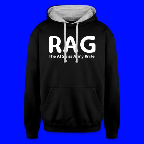 RAG – The AI Swiss Army Knife - Unisex Contrast Hoodie