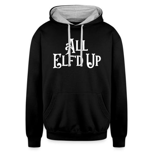 All Elf'd Up in White - Unisex Contrast Hoodie