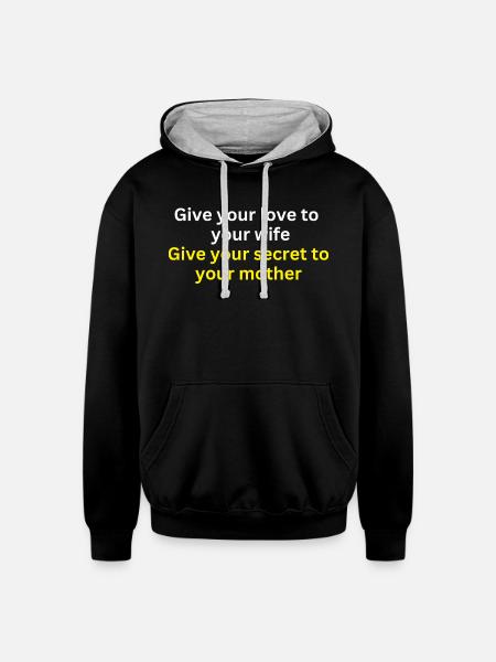 Love and Loyalty T-shirt - Unisex Contrast Hoodie - black/heather gray