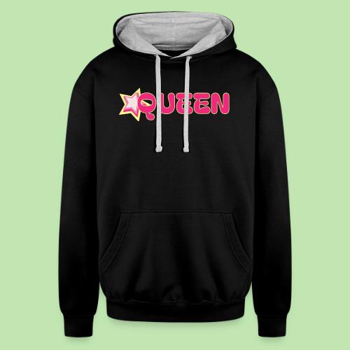 queen high resolution logo transparent 1 - Unisex Contrast Hoodie