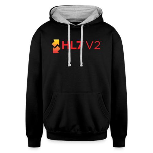 HL7 Version 2 Logo - Unisex Contrast Hoodie