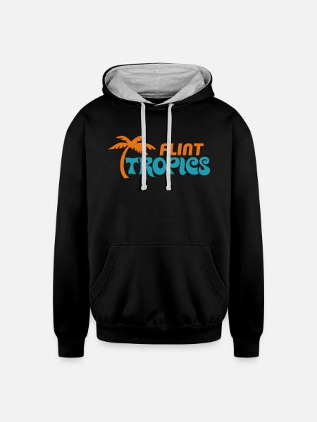 Flint Tropics SemiPro Jersey - Unisex Contrast Hoodie - black/heather gray