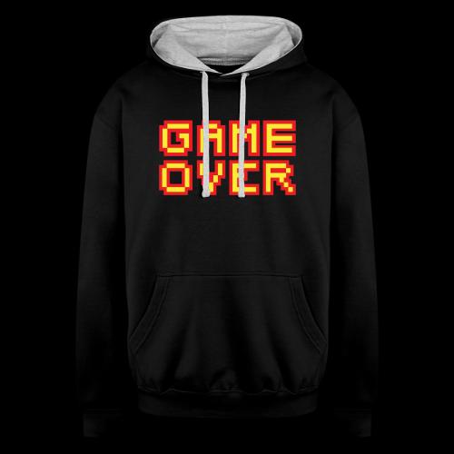 Retro Game Over Screen - Unisex Contrast Hoodie