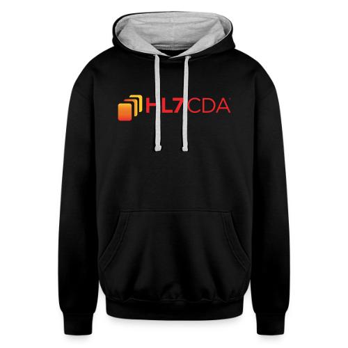 HL7 CDA Logo - Unisex Contrast Hoodie