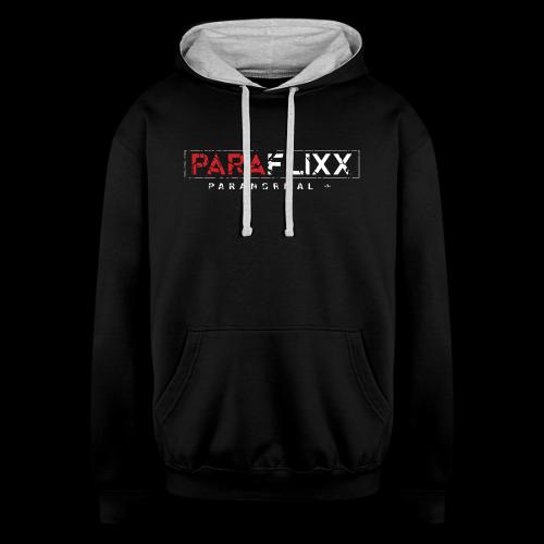 PARAFlixx White Grunge - Unisex Contrast Hoodie