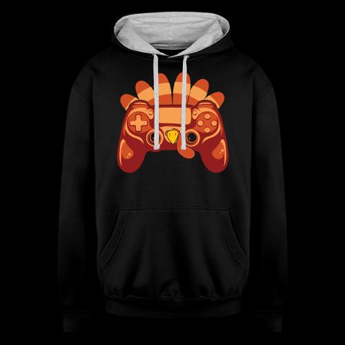 Gamer Turkey Thanksgiving - Unisex Contrast Hoodie