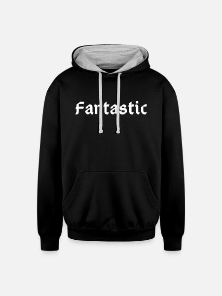 Fantastic - Unisex Contrast Hoodie - black/heather gray