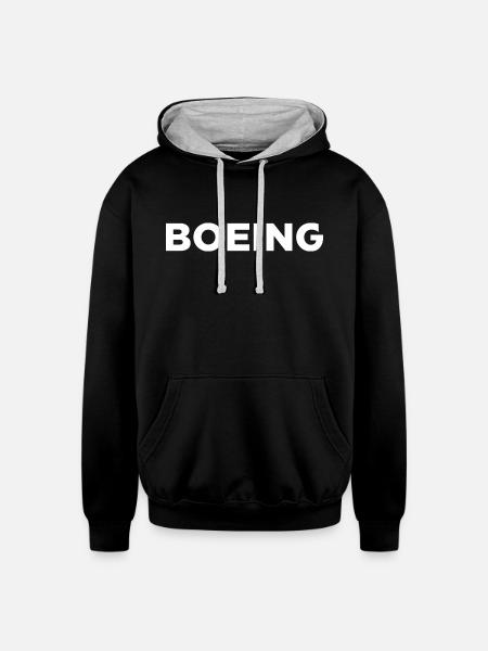 1 - Unisex Contrast Hoodie - black/heather gray