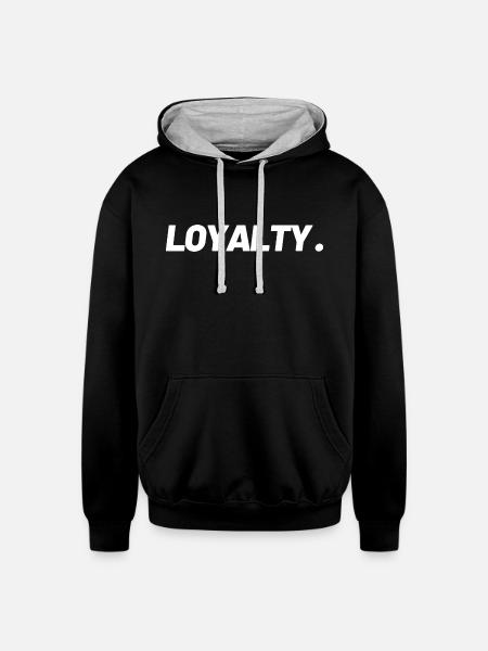 Loyalty - Unisex Contrast Hoodie - black/heather gray