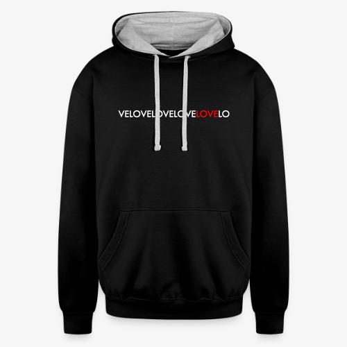 VELO LOVE - Unisex Contrast Hoodie
