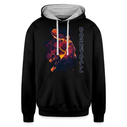 Basketball Charge - Unisex Contrast Hoodie