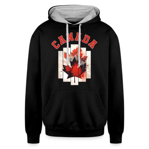 Heart of Canada Art - Unisex Contrast Hoodie