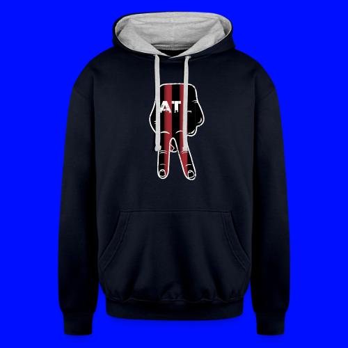Peace Up, A-Town Down, Five Stripes! - Unisex Contrast Hoodie
