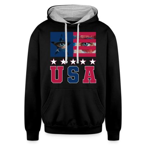 Stars and Vision USA - Unisex Contrast Hoodie
