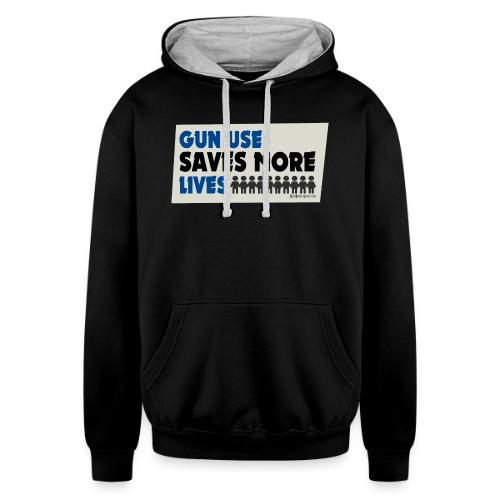 Gun USE Saves More Lives March for our lives - Unisex Contrast Hoodie