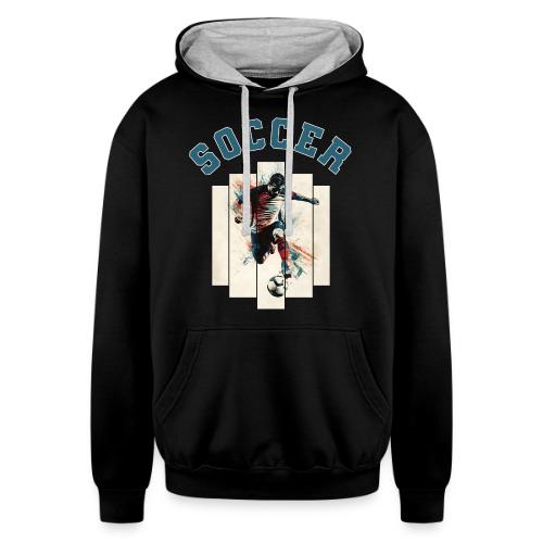 Soccer Vibes - Unisex Contrast Hoodie