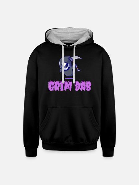 Grim Dab - Unisex Contrast Hoodie - black/heather gray