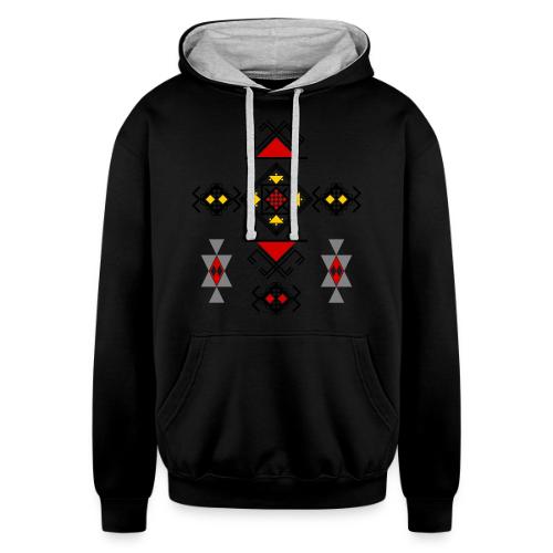 Amazigh Symbols - Unisex Contrast Hoodie