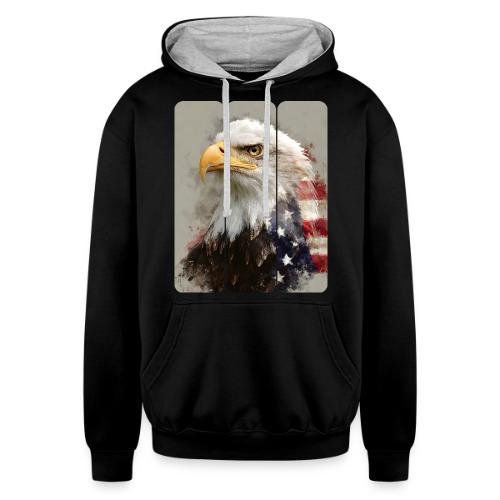 USA: Eagle of the Free - Unisex Contrast Hoodie
