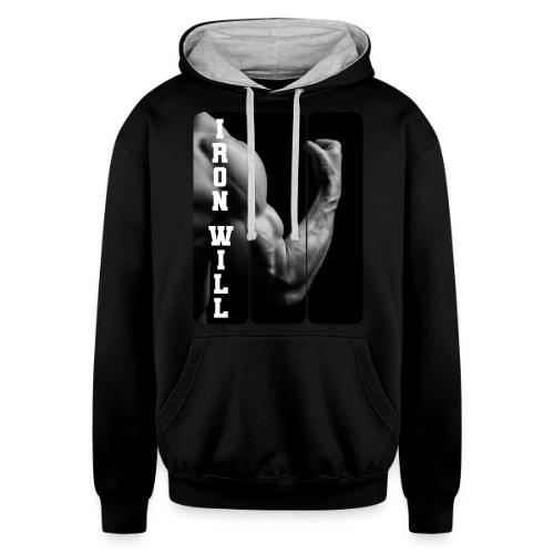Bodybuilding: Iron Will - Unisex Contrast Hoodie