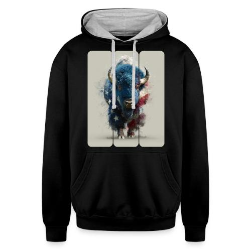 USA: Spirit of the Plains - Unisex Contrast Hoodie