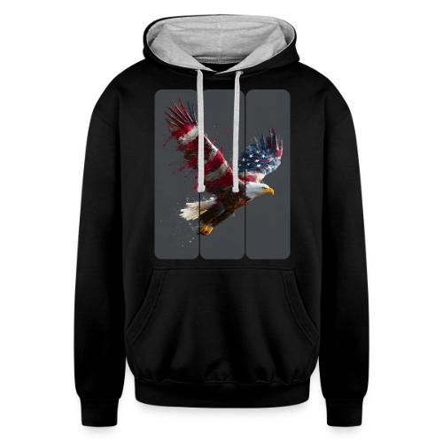 USA: Freedom in Flight - Unisex Contrast Hoodie
